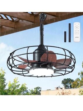 20-Inch Outdoor Ceiling Fan with Light